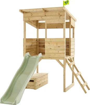 Produktbild von Spielhaus auf Stelzen mit Rutsche CIMES Braun