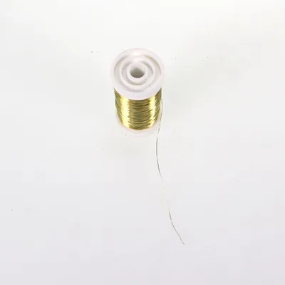 Produktbild von 100g Myrtendraht Golddraht Dekodraht gold 0,3mm ca.160m Basteldraht Draht