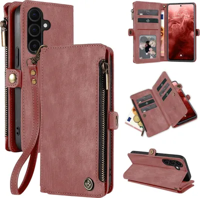 Produktbild von Handy Hülle für Samsung Galaxy A36 5G Geldbeutel Geldbörse RFID Schutz Klapphülle Cover Schutzhülle Wallet Farbe: Rosa