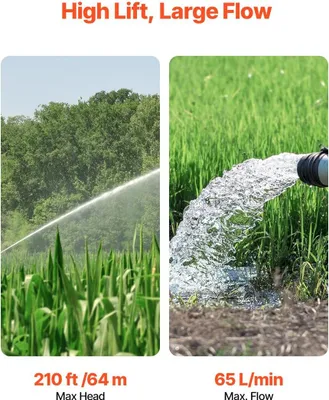 Zdjęcie produktu dla Pompa głębinowa 750 W Pompa wodna ze stali nierdzewnej 210 stóp 65 l/min
