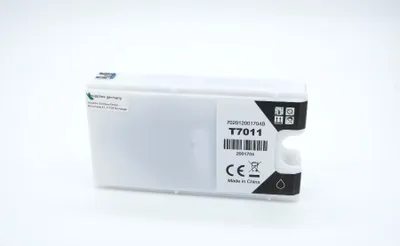 Produktbild von black Tinte/Tintenpatrone 4.2-C13T70114010 kompatibel mit Epson C13T70114010 [ T7011 ]  Seiten: 3.400