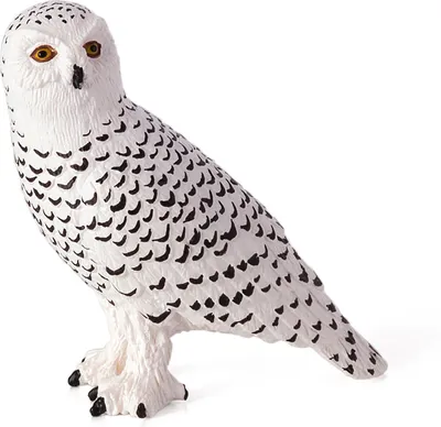 Obrázok produktu pre Animal Planet figúrka zvierat - zasnežená sova, Animal Planet 5 cm x 2,5 cm x 5,25 cm - detailná a ručne maľovaná - vysoká kvalita a bezpečnosť