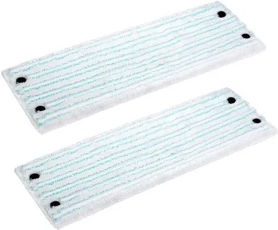 Produktbild von Ibenzoa® Ersatz-Wischerbezug 2er-Set – saugfähiger Mikrofaser-Bezug für Bodenwischer, maschinenwaschbar, schont Parkett, Fliesen, Laminat, Marmor