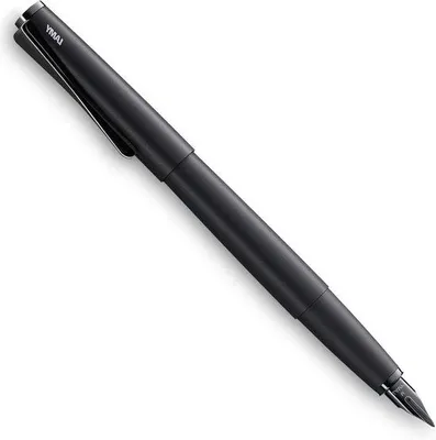 Productafbeelding van Famanu vulpen, roestvrij staal - zwart - propellerclip - schrijfwijdte M