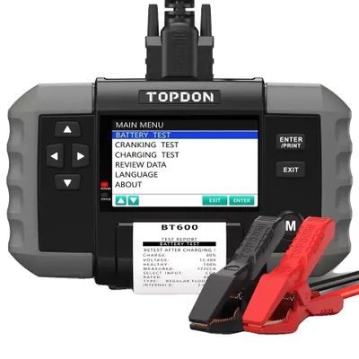 Immagine prodotto di Tester per batterie auto, compatibilità 12V 24V, termoproiettore incorporato, BT600