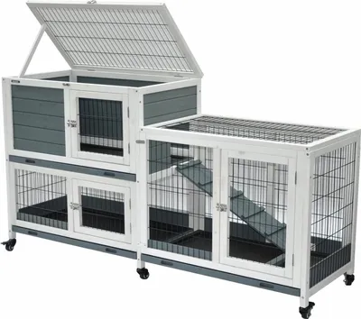 Produktbild von Indoor Kleintierstall Leo 146 x 89 cm grau