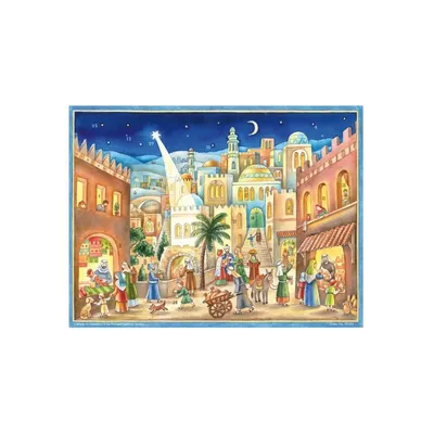 Image de Calendrier de l'Avent pour enfants avec un motif chrétien représentant Bethléem