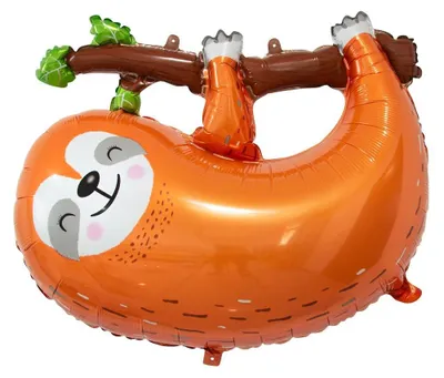 Zdjęcie produktu dla Balon foliowy Leniwiec brązowy,  68x55 cm