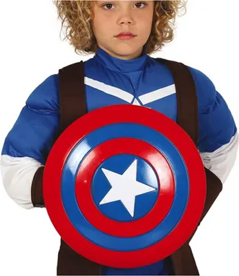 Immagine prodotto di Superhero Companions Red Blue Star Shield Ten Thousand Adventure Comic Heroes Protection Child Costume Fool Festival Survivalist Child's Play, colore: rosso/blu