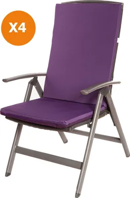Produktbild von Stuhlkissen 4er set | Sitzkissen 110x47x4cm Violett | sitzkissen gartenmöbel sitzkissen stuhl | stuhlkissen outdoor