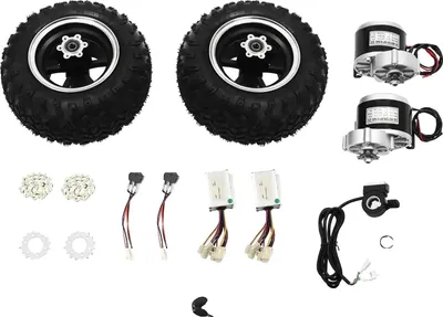 Produktbild von Doppelrad-Set, Motorumrüstkit, 24V Leistung, hohe Tragfähigkeit, schwarz