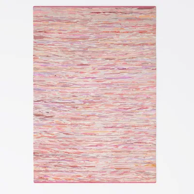 Obrázek produktu pro MY-RUG patchworkový koberec, Rajesh, 110x60, Chindi koberec růžový, z recyklovaných bavlněných zbytků, záplaty, ručně tkaný, oboustranný, obdélníkový tvar