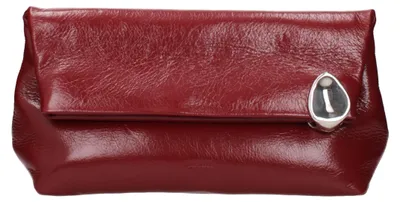 Produktbild von Jil Sander Jewel Zip Clutch rot, Leder, Bijou-Zipper