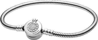 Produktbild von Pandora Moments, Funkelndes Crown O Schlangen-Gliederarmband 599046C01 Damenarmband, Armbandumfang:18cm
