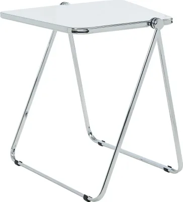 Image de Table d'appoint 'Alerhavn' table pour ordinateur portable pliable 70 x 49 x 68 cm châssis métallique blanc