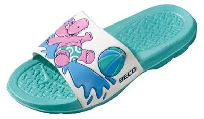 Produktbild von Beco Leichte Kinder Badelatschen Türkis mit ergonomischem Fußbett und weichen Riemen aus EVA-Material