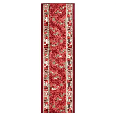 Produktbild von Designer Velours Läufer Cube Rot , Größe:80x200