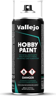 Immagine prodotto di Vallejo Hobby Paint Spray Bianco 400 ml. Primer per Modellismo e Diorami, Finitura Opaca, Autolivellante, Base Spray con 2 Diffusori