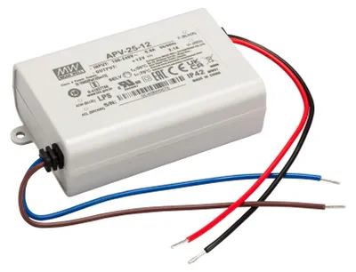 Produktbild von MEANWELL APV-25-12, LED Installationsnetzteil, 25W 12V 2,1A CV