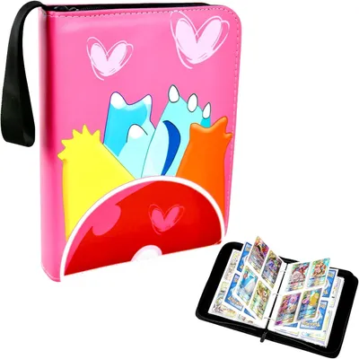 Produktbild von Sammelalbum für Pokemon Karten,50 Seiten 400 Taschen Sammelkarten Album Karten Hefter,Wasserdicht Kunstleder Reißverschluss Binder für Sammelkarten