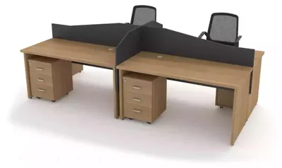 Produktbild von Holzmöbel Büroeinrichtung Großer Schreibtisch Design Arbeitszimmer Neu