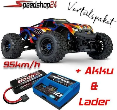 Produktbild von Traxxas MAXX Wide 1:10 RTR VXL 4S Regler incl. Akku & Lader Gelb 89086