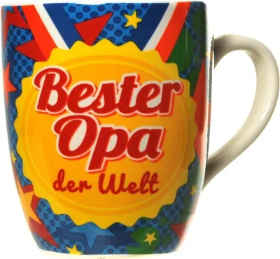 Produktbild von 1 Kaffeepott Tasse Im Geschenkkarton Porzellan Liebster Opa Der Welt