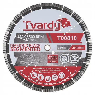 Obrázok produktu pre Tvrdý segmentový diamantový kotúč 350 mm na betón a kameň