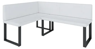 Produktbild von Eckbank Akiko NINA Metal [] -142x196 LINKS-SOFT 17- Kunstleder|Eckbankgruppe für Ihrem Esszimmer|Küche|modern|Sitzecke|Essecke
