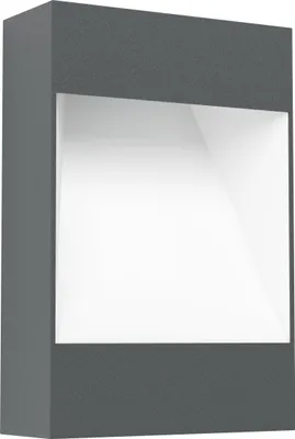 Produktbild von EGLO LED Außen-Wandlampe Manfria, 1 flammige Außenleuchte, Wandleuchte aus Alu, Farbe: Anthrazit, weiß, IP44