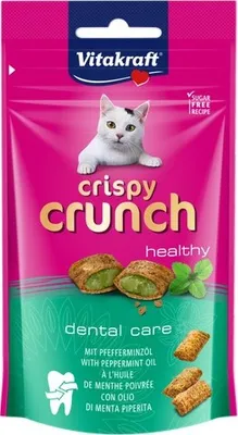 Zdjęcie produktu dla Vitakraft Crispy Crunch, Przekąski, Kot, Dorosły, Mięta pieprzowa, 60 g, Bez cukru