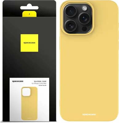 Image de Coque en silicone SPACECASE Coque en silicone pour iPhone 15 Pro Max Jaune