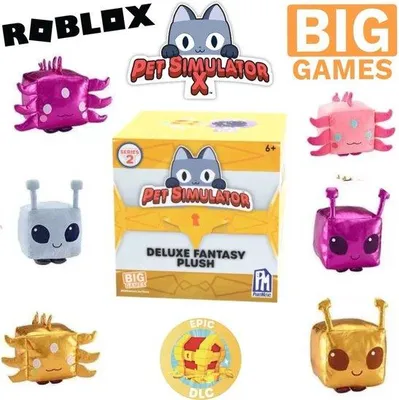 Produktbild von Pet Simulator Mystery Deluxe Tech Plüschtier - inklusive DLC Code - 1 Exemplar - 20 cm groß - Rette sie alle