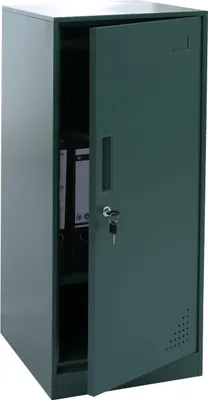 Image de Vestiaire HWC-P63, casier pour objets de valeur armoire de consigne porte barre de penderie, 90x38x45cm acier ~ vert