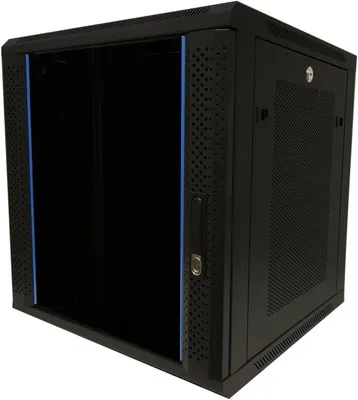 Productafbeelding van Serverkast Wandmodel - Netwerkkast Rack - Apparatuur Beveiligen - Glazen Deur - 12U 600x600mm - Zwart