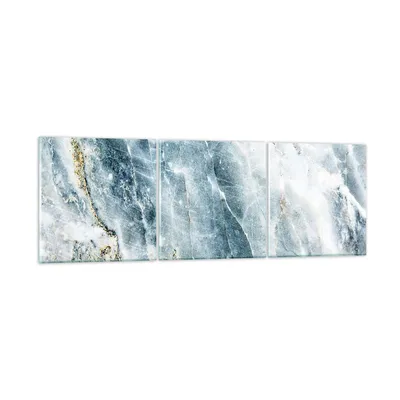 Produktbild von Bilder auf glas - 3 Teile -  Nachahmung Stein Marmor - 90x30cm - Glasbilder - Wandbilder - Bilder - zum Aufhängen bereit - Wanddekoration aus Glas - Glas Bilder - Wandbild auf Glas - GCA90x30-4366