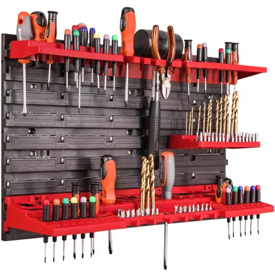 Obrázek produktu pro Nástěnný úložný systém 58x39 cm, držáky na nářadí, velkoobjemový regál Visual Storage Cheese