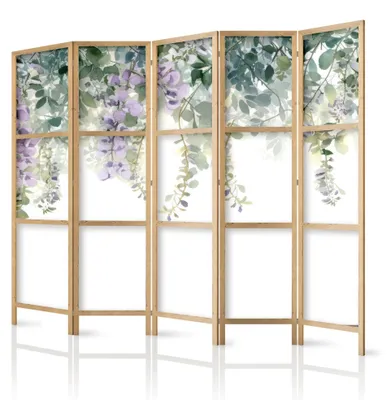Produktbild von framed concept - Paravent Raumteiler aus Holz 225x172 cm, 5-teilig, einseitig, im orientalischen Stil