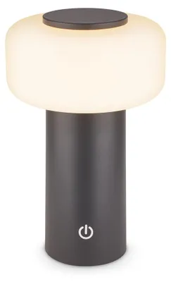Image de Briloner JUNA Lampe de table sans fil IP44, Variable, tactile, batterie, protection contre les éclaboussures, anthracite, Ø13 x 20,6 cm