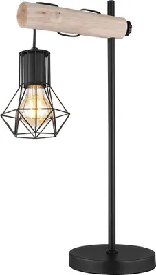 Produktbild von LED Tischlampe, Metall Holz, H 55 cm