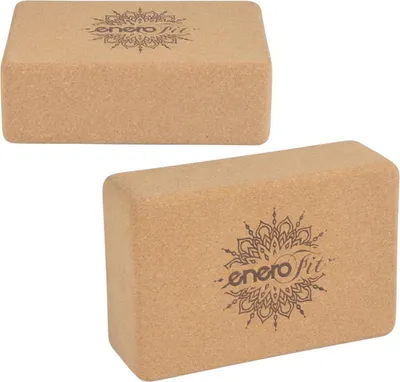 Produktbild von Yoga Block Kork Enero Fit – Korkklotz für Yogaübungen, ökologisch, rutschfest, mit Mandala-Motiv