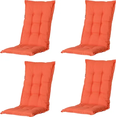 Produktbild von Madison - Gartenstuhlauflage High Back Panama Flammenorange - Ca. 123x50 cm - 4er-Set