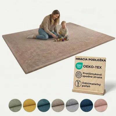 Obrázok produktu pre Pillows24 - Detská podložka na plazenie 150x200 cm | 3 cm hrubá podložka na hranie pre deti, detský koberec | protišmyková a ľahko udržiavateľná, mäkká podložka na plazenie | koberec na hranie