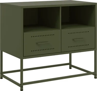 Obrázek produktu pro vidaXL TV skříňka olivově zelená 68x39x60,5 cm ocelová