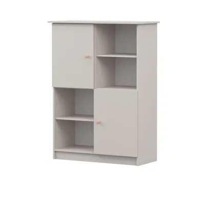 Obrázok produktu pre Regál Detský regál 95 cm kašmír/kašmír s ružovými úchytmi Olaf 05