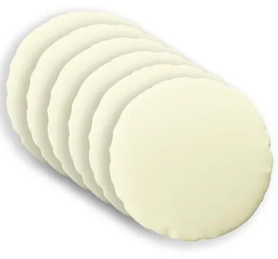 Image de vidaXL, housses de coussin, 6 pièces, modèle HEERLEN, couleur crème, diamètre 50 cm, polyester