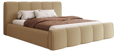 Produktbild von MIRJAN24 Polsterbett Lewis, Dopellbett mit Bettkasten, Leistenlattenrost aus Holz (Farbe: Kronos 35, Größe: 120x200 cm)