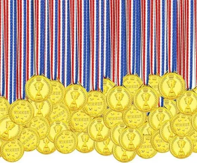 Productafbeelding van Gouden Medaille voor Kinderen - 100 Stuks Feestprijzen & Sportmedailles