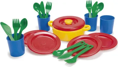 Image de Dantoy vaisselle pour enfants 22 pièces multicolor Set de jouets