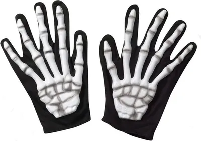 Produktbild von Skelett Handschuhe mit Knochenapplikation